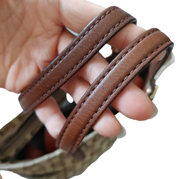 Michael Michael Kors Monogram Canvas with Leather Shoulder Tote Bag - Picture 12 of 16